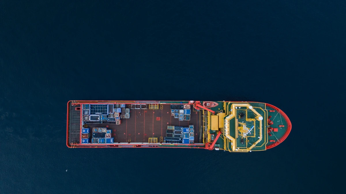 ship seen from directly above